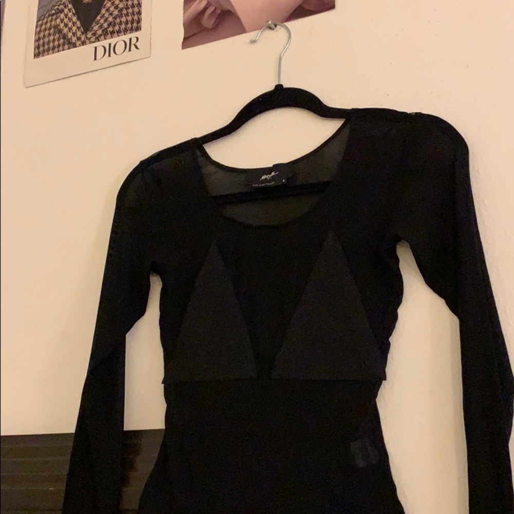 Nasty gal mesh bodysuit with triangle coverage - Picture 2 of 8